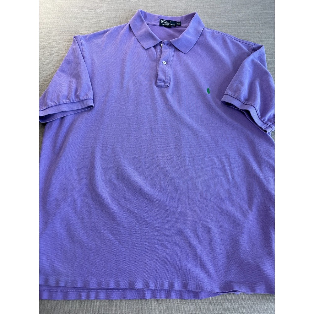 Polo Ralph Lauren Men's Light Purple Pique Polo Short Sleeve Big Tall 3XLT